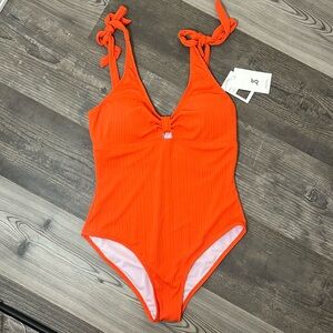 Orange One Piece Swimsuit Size Small